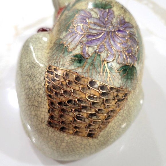 Handpainted Asian Sleeping Cat/Royal SATSUMA - Picture 3 of 4